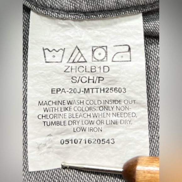 WRANGLER Men’s Authentics Long Sleeve Classic Button Down Gray Small Western - Picture 12 of 14